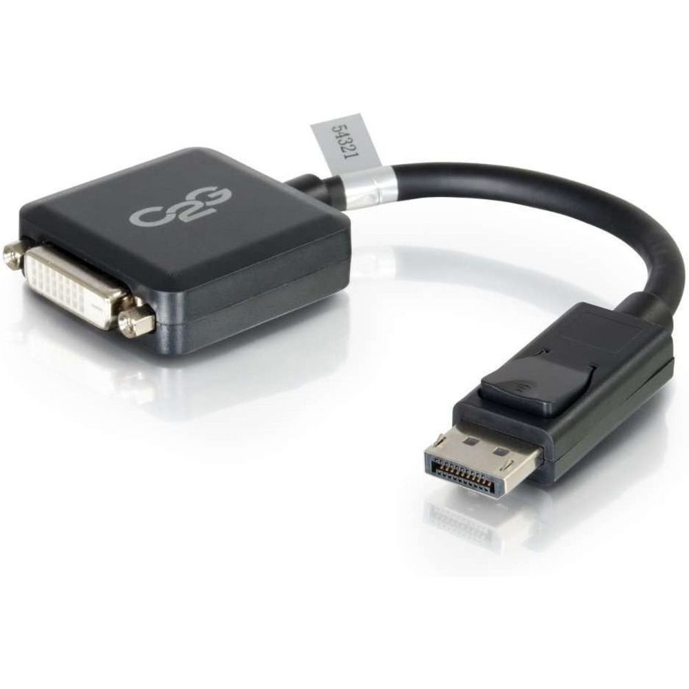 C2G 8 Inch Display Port Male to DVI-D Female Adapter Converter Black